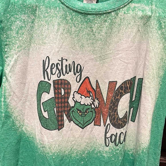 GRINCH T shirt MEDIUM resting grinch face - Picture 2 of 4